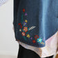[HOOK -original-] Retro floral embroidery v-neck denim vest