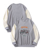 [HOOK -original-] American casual cartoon character embroidered sleeve color sweatshirt