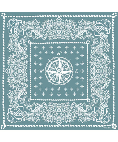 [HOOK -original-] pirates paisley pattern cotton bandana handkerchief