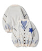 [HOOK -original-] Tailored jacket style overknit cardigan with distressed hem