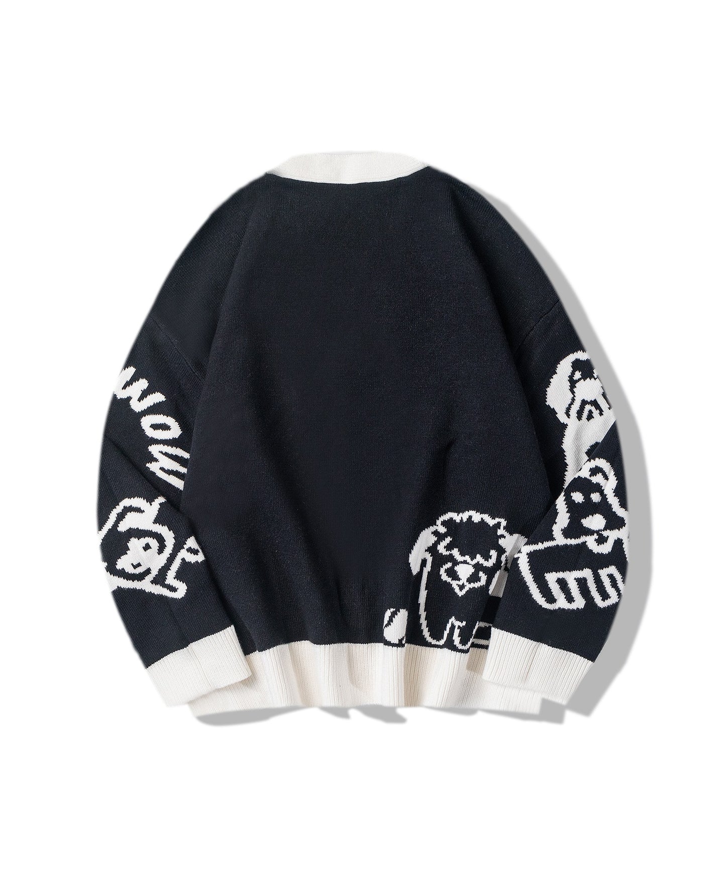 [HOOK -original-] 2WAY reversible dog knit cardigan with muffler