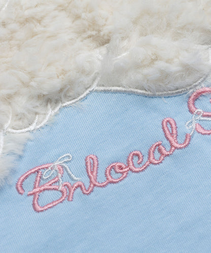 【HOOK】for girls ふわふわドッグ刺繍Tシャツ