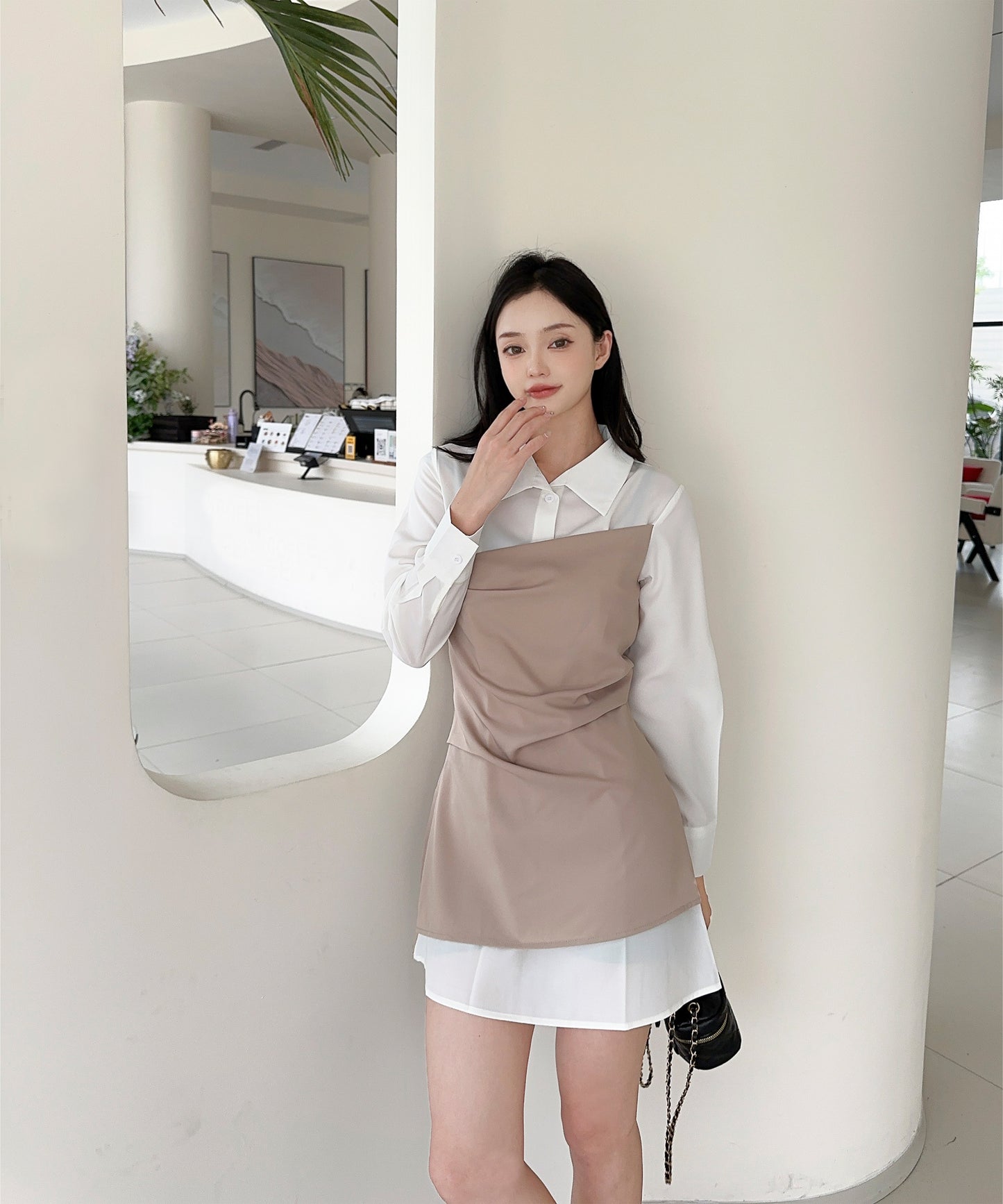 【Jasmine】レイヤード風アシンメトリーワンピース