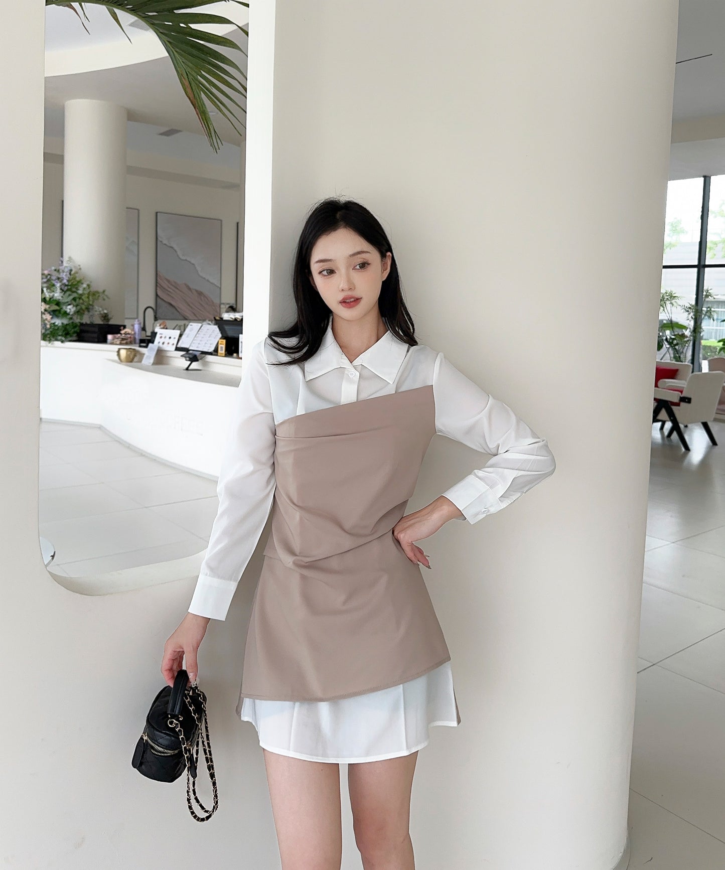 【Jasmine】レイヤード風アシンメトリーワンピース