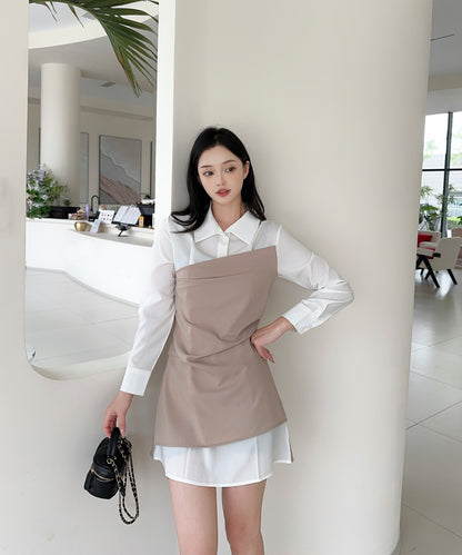 【Jasmine】レイヤード風アシンメトリーワンピース