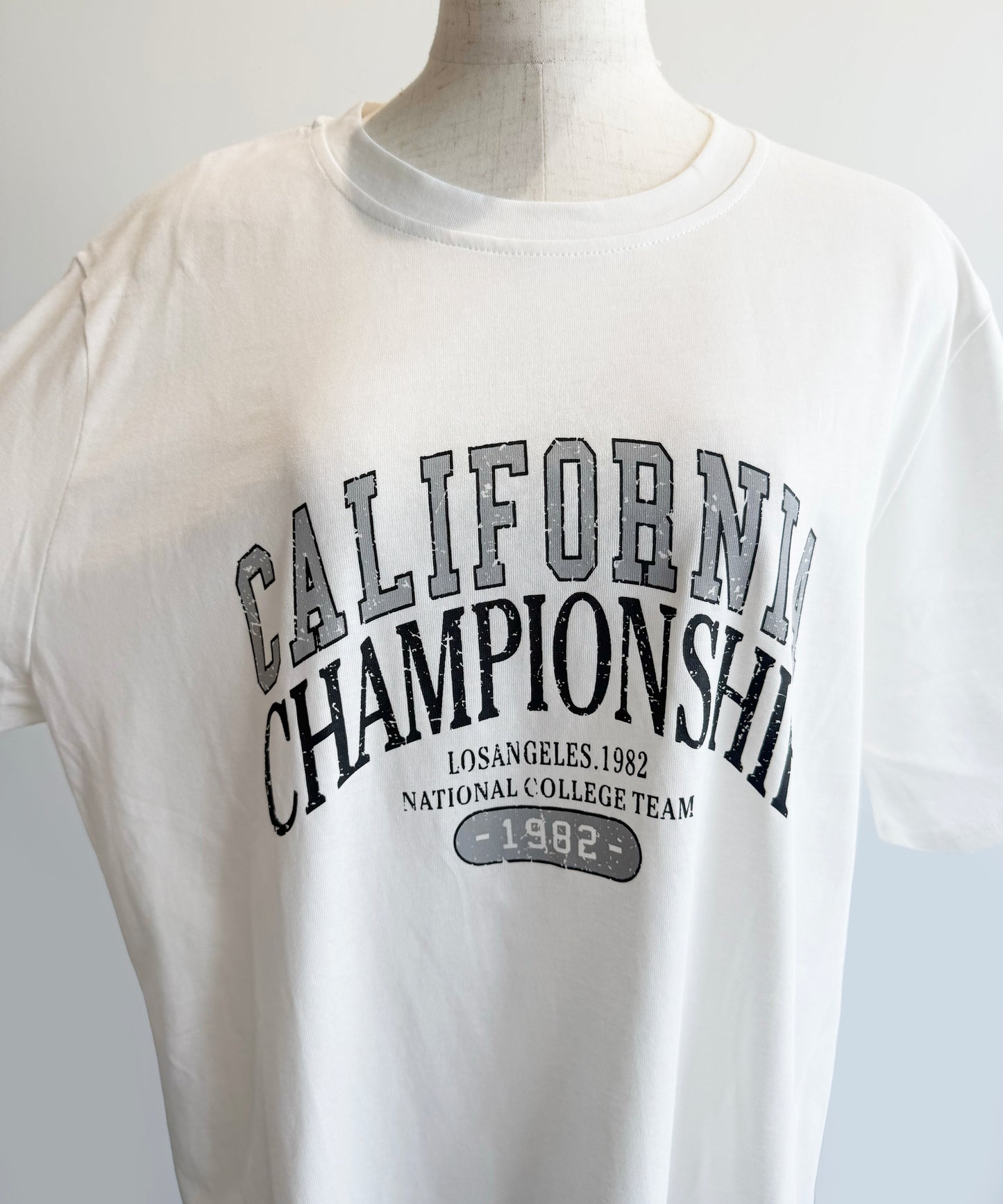 aimoha/カレッジロゴプリントTシャツ