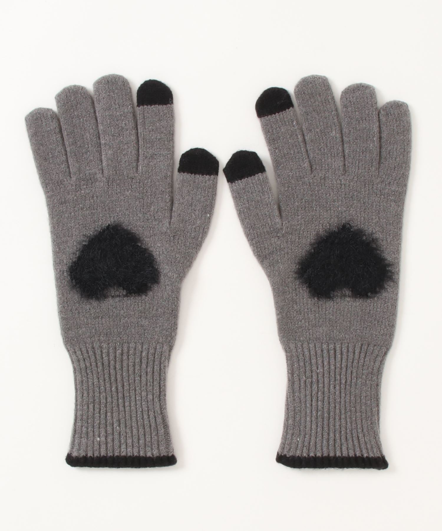 バイカラーハートファーグローブ – 《公式》moremore（モアモア）