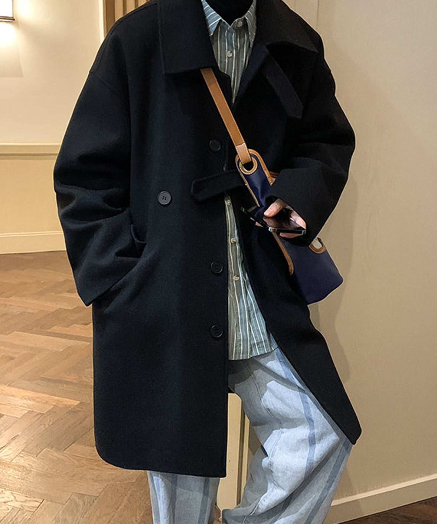 【aimoha Men's】SINGLE-BREASTED COAT シングルブレストコート