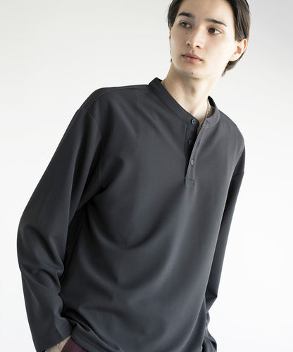 【aimoha MEN】HENLEY NECK PULLOVER ヘンリーネックプルオーバー