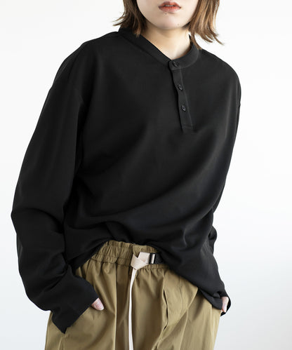 【aimoha MEN】HENLEY NECK PULLOVER ヘンリーネックプルオーバー