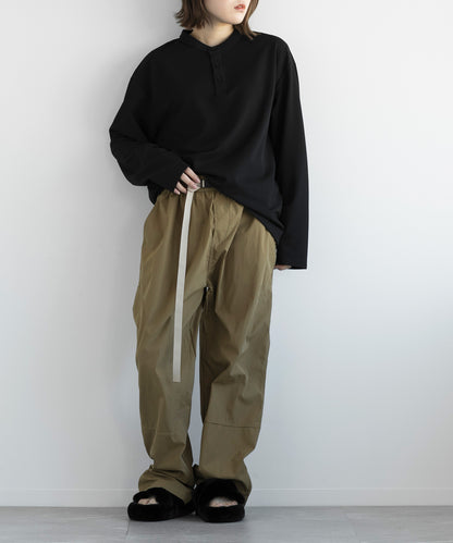 【aimoha MEN】HENLEY NECK PULLOVER ヘンリーネックプルオーバー