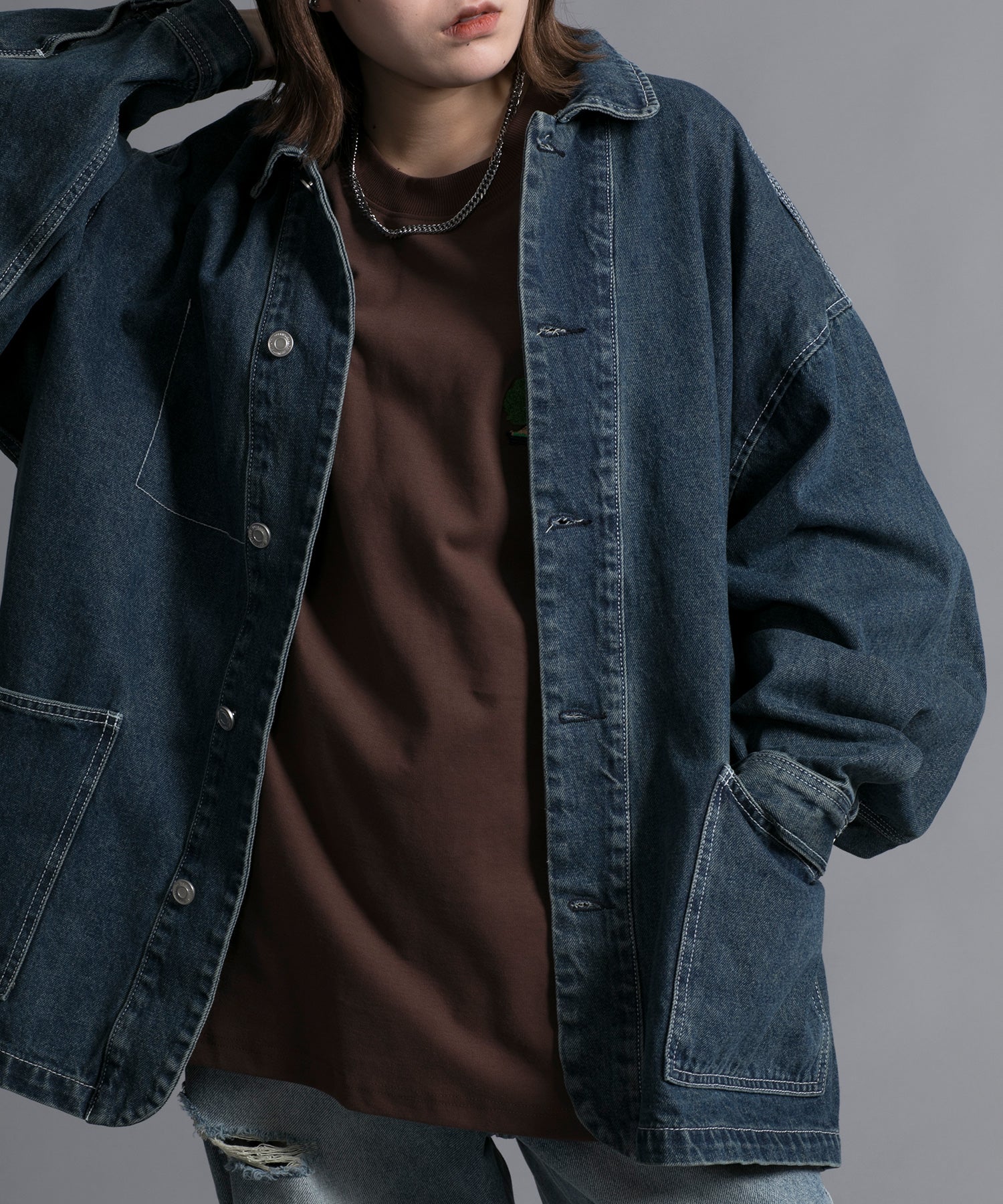 【aimoha neo】VINTAGE PROCESSED LOOSE FIT JACKET