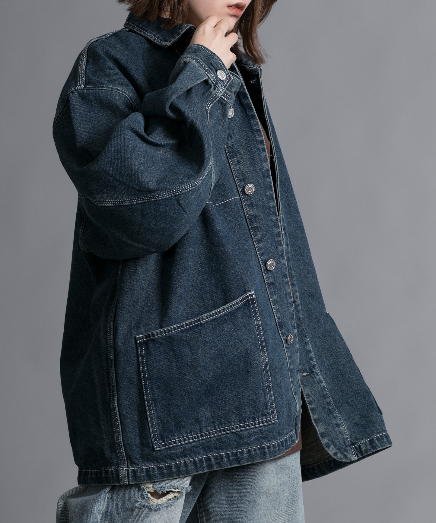 【aimoha neo】VINTAGE PROCESSED LOOSE FIT JACKET