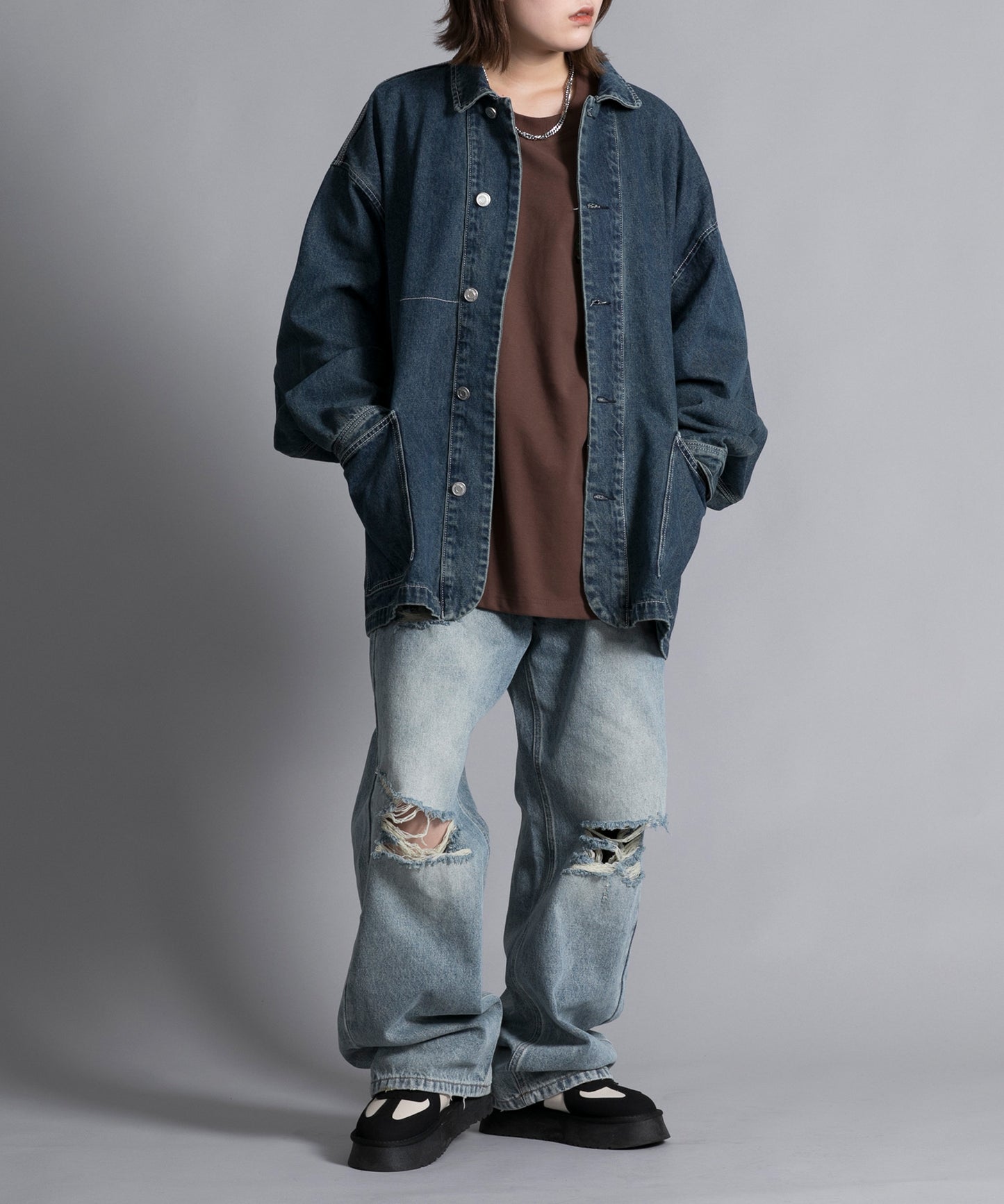 【aimoha neo】VINTAGE PROCESSED LOOSE FIT JACKET