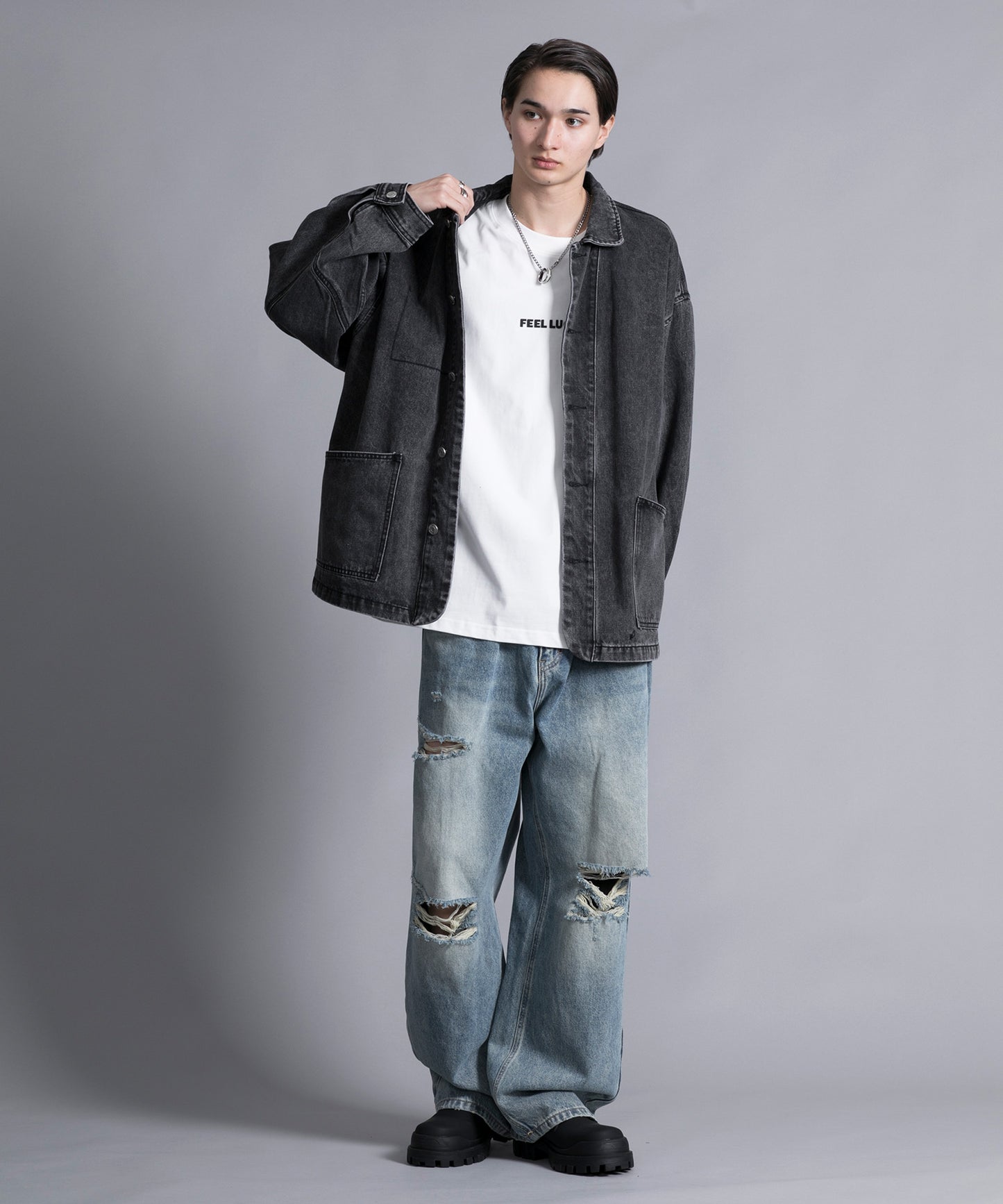 【aimoha neo】VINTAGE PROCESSED LOOSE FIT JACKET