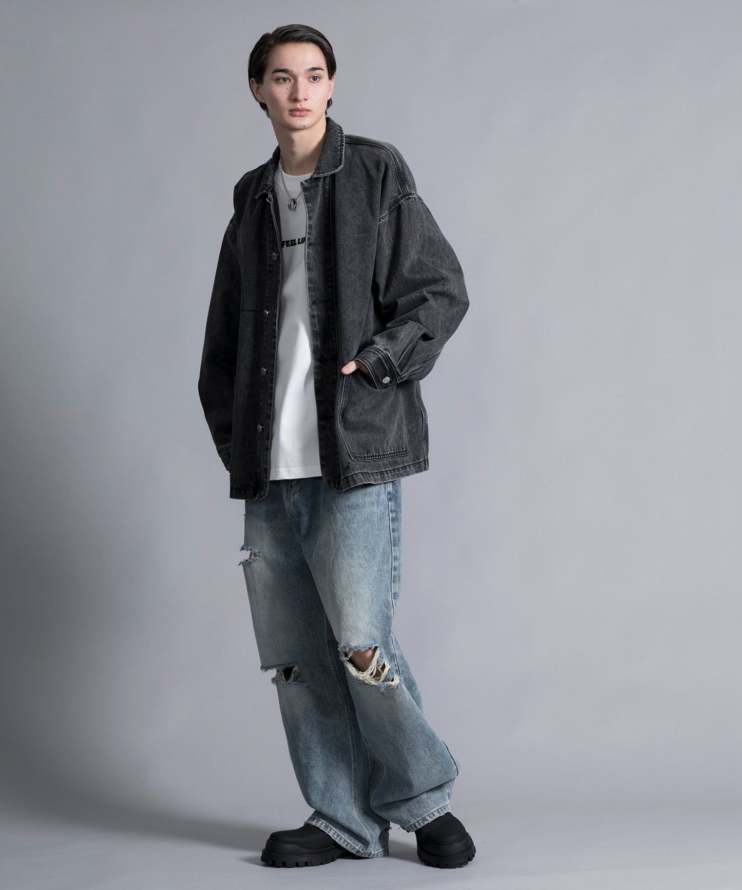 【aimoha neo】VINTAGE PROCESSED LOOSE FIT JACKET