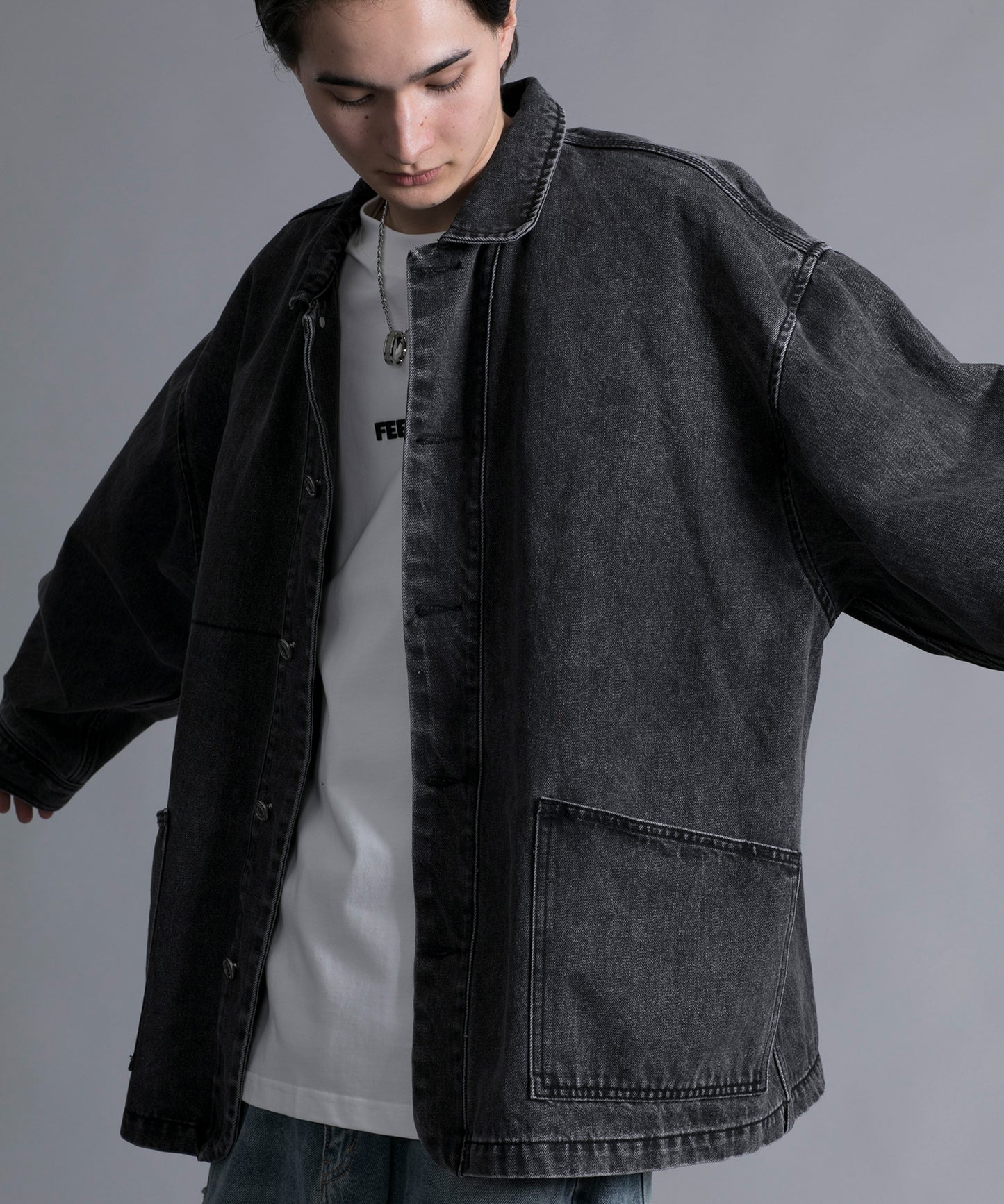 【aimoha neo】VINTAGE PROCESSED LOOSE FIT JACKET