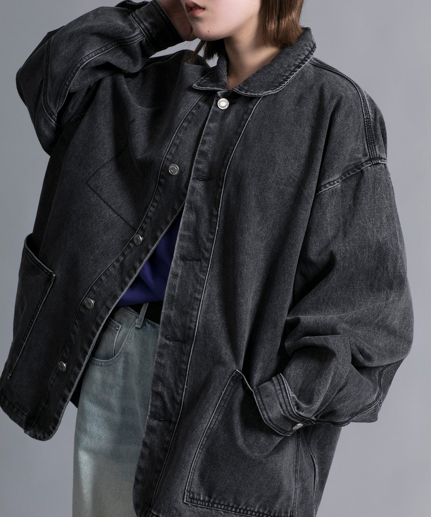 【aimoha neo】VINTAGE PROCESSED LOOSE FIT JACKET