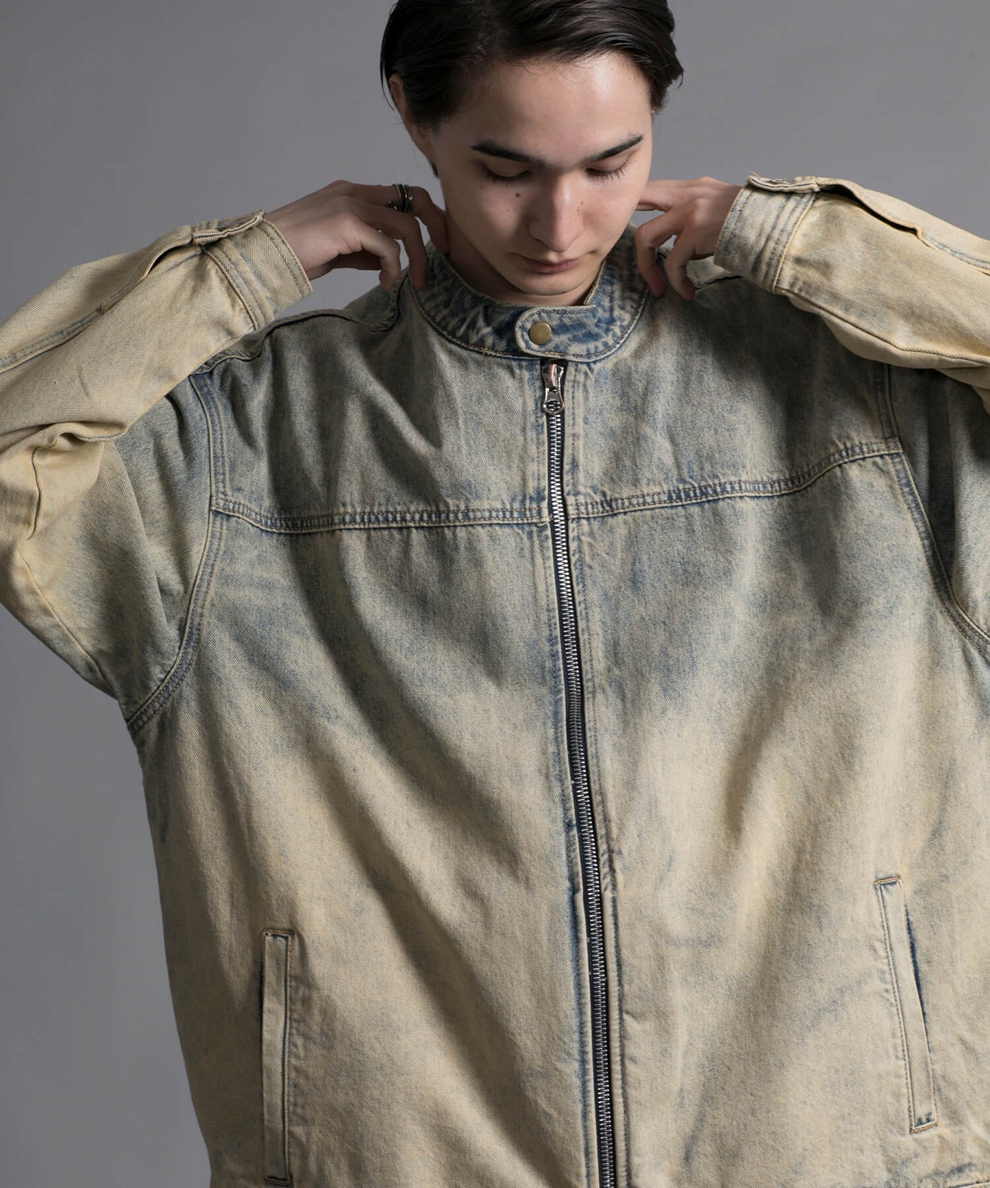 【aimoha neo】VINTAGE FADED　DENIM　JACKET