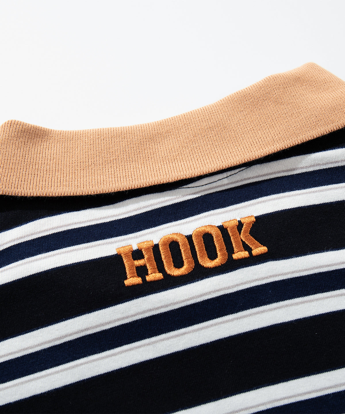 HOOK -original-　サンリオキャラクターズ コラボ ポロ襟マルチボーダー長袖Tシャツ