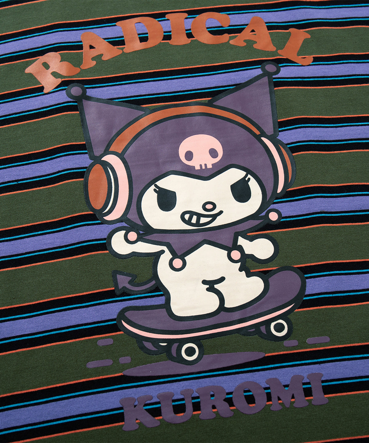 HOOK -original-　サンリオキャラクターズ コラボ ポロ襟マルチボーダー長袖Tシャツ