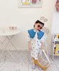 aimoha-KIDS- 子供服　配色ビッグカラードット柄ワンピース (SS)