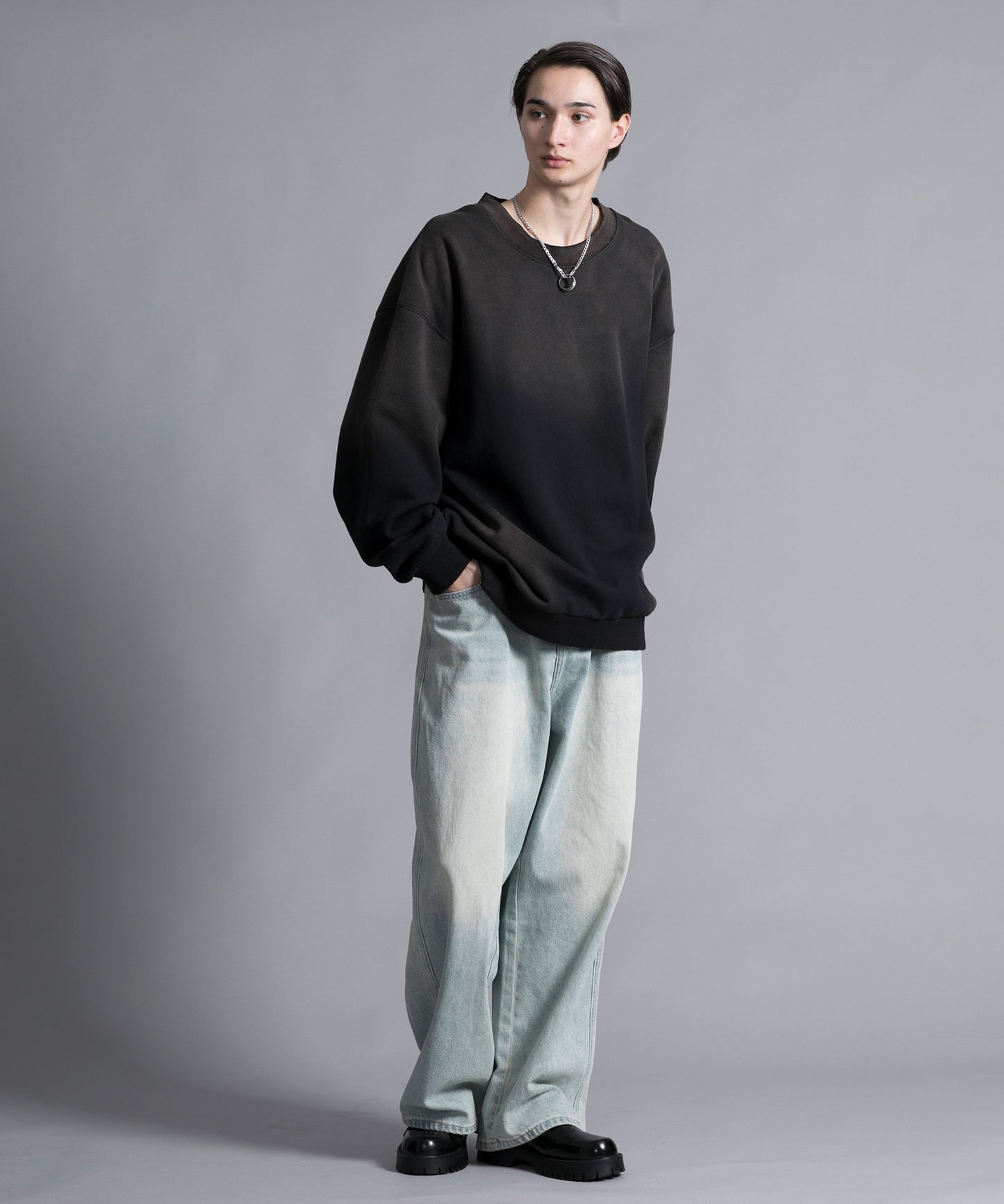 【aimoha neo】VINTAGE PROCESSED BAGGY JEANS