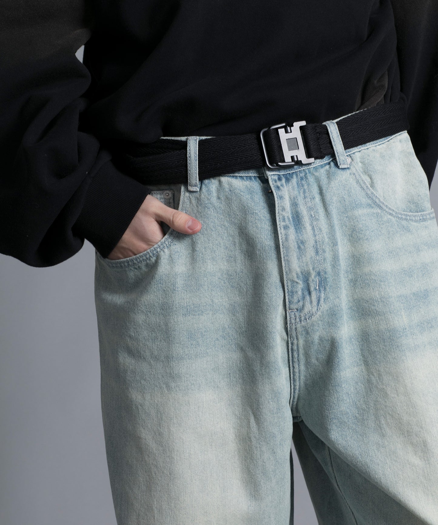 【aimoha neo】VINTAGE PROCESSED BAGGY JEANS