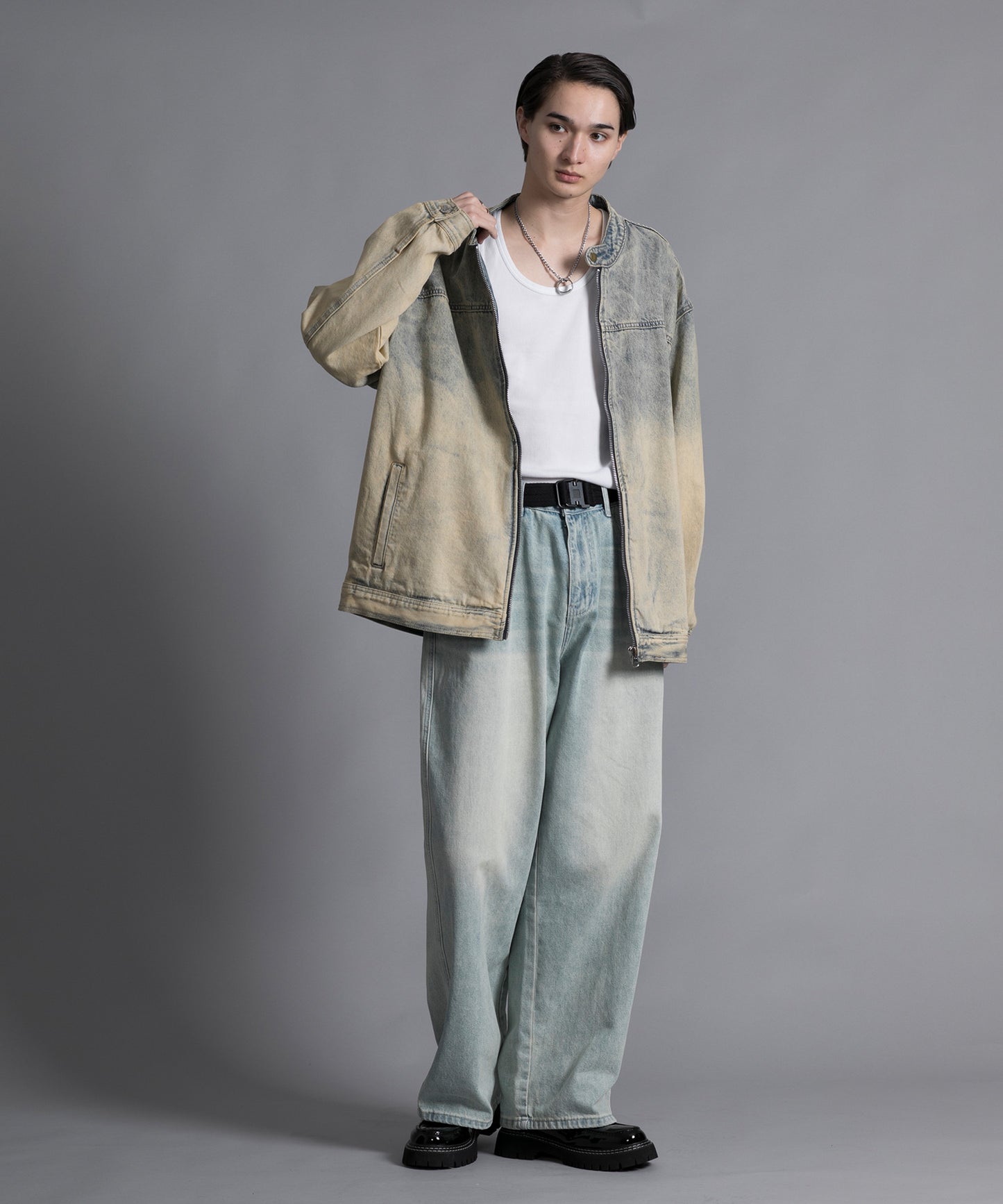 【aimoha neo】VINTAGE PROCESSED BAGGY JEANS