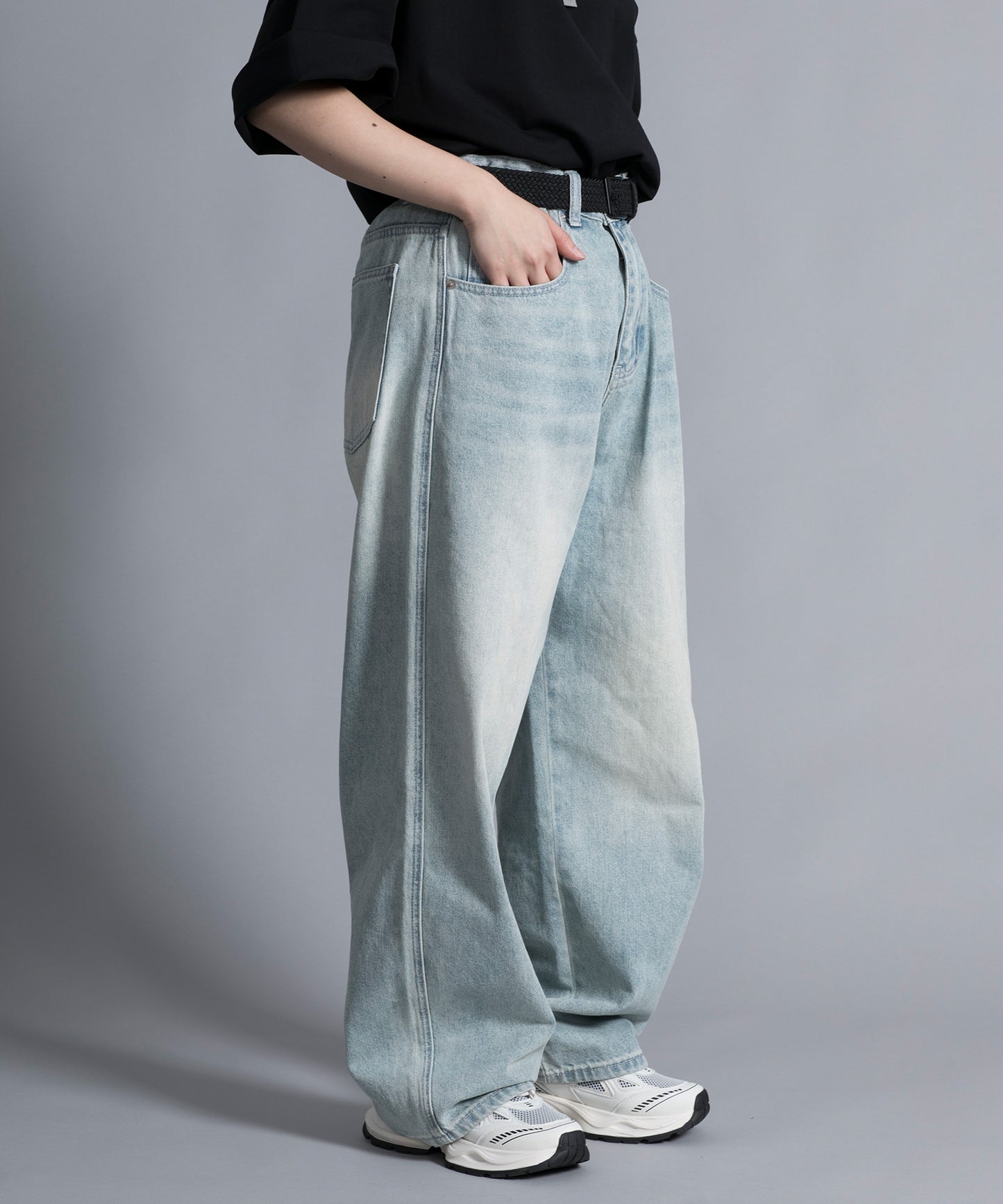 【aimoha neo】VINTAGE PROCESSED BAGGY JEANS