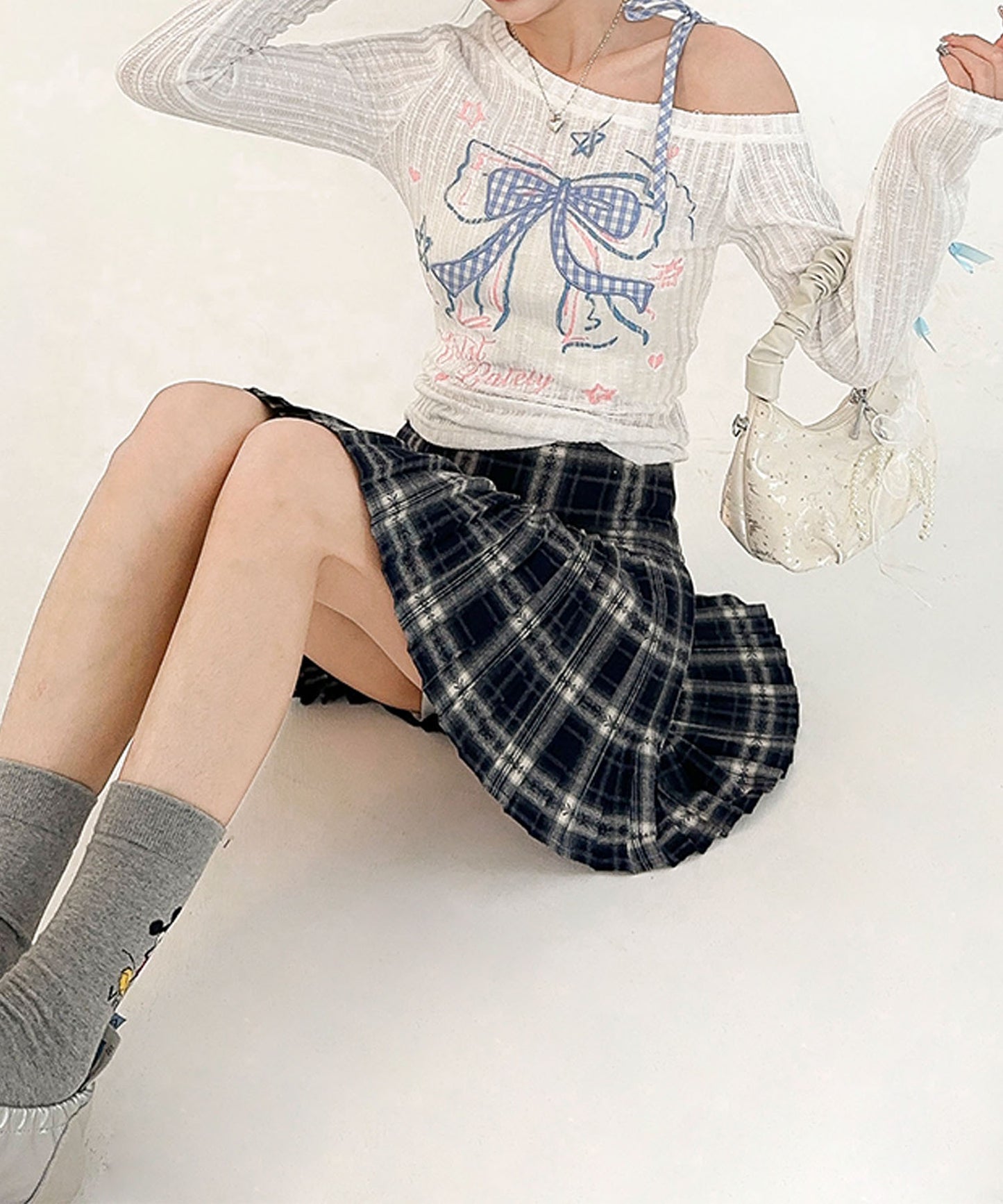 HOOK for girls　チェック柄 プリーツ ミニスカート