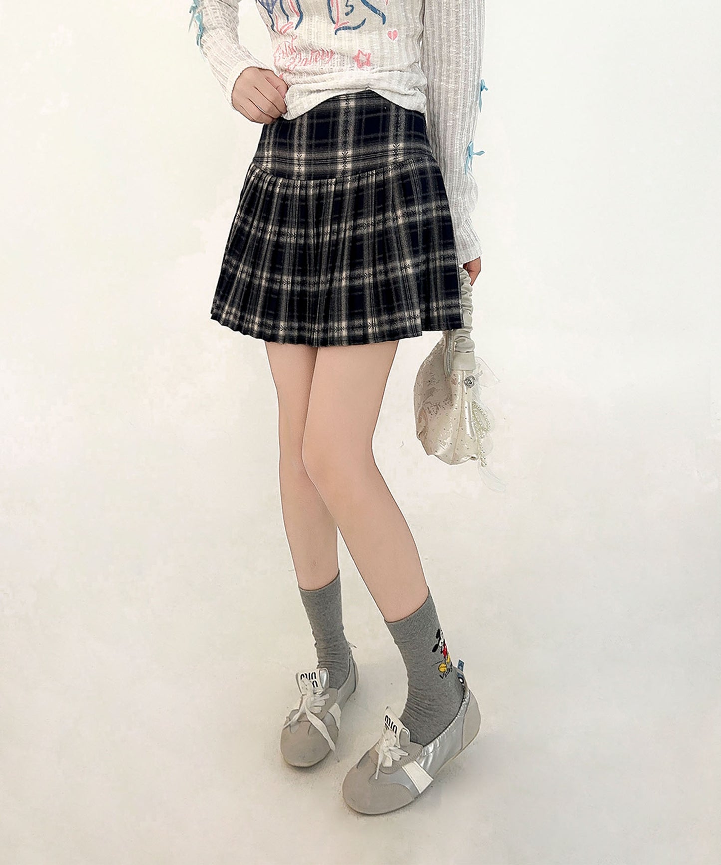 HOOK for girls　チェック柄 プリーツ ミニスカート
