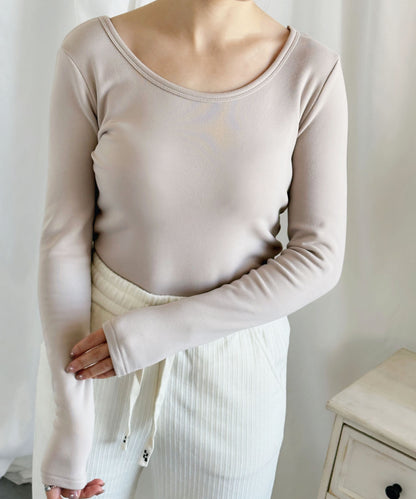 裏起毛・裏ボアヒートカットソー