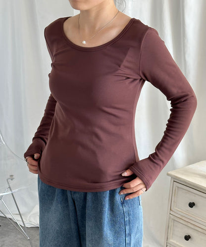 裏起毛・裏ボアヒートカットソー