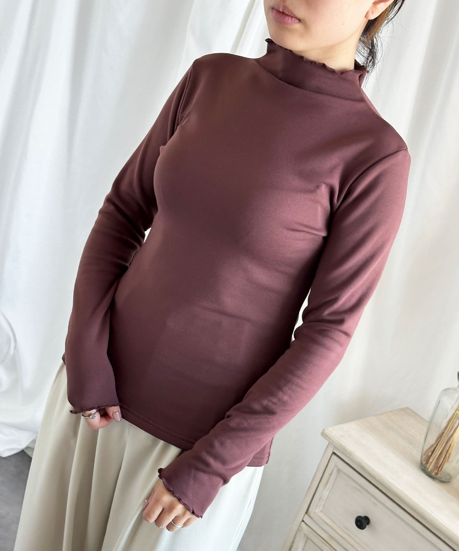 裏起毛・裏ボアヒートカットソー