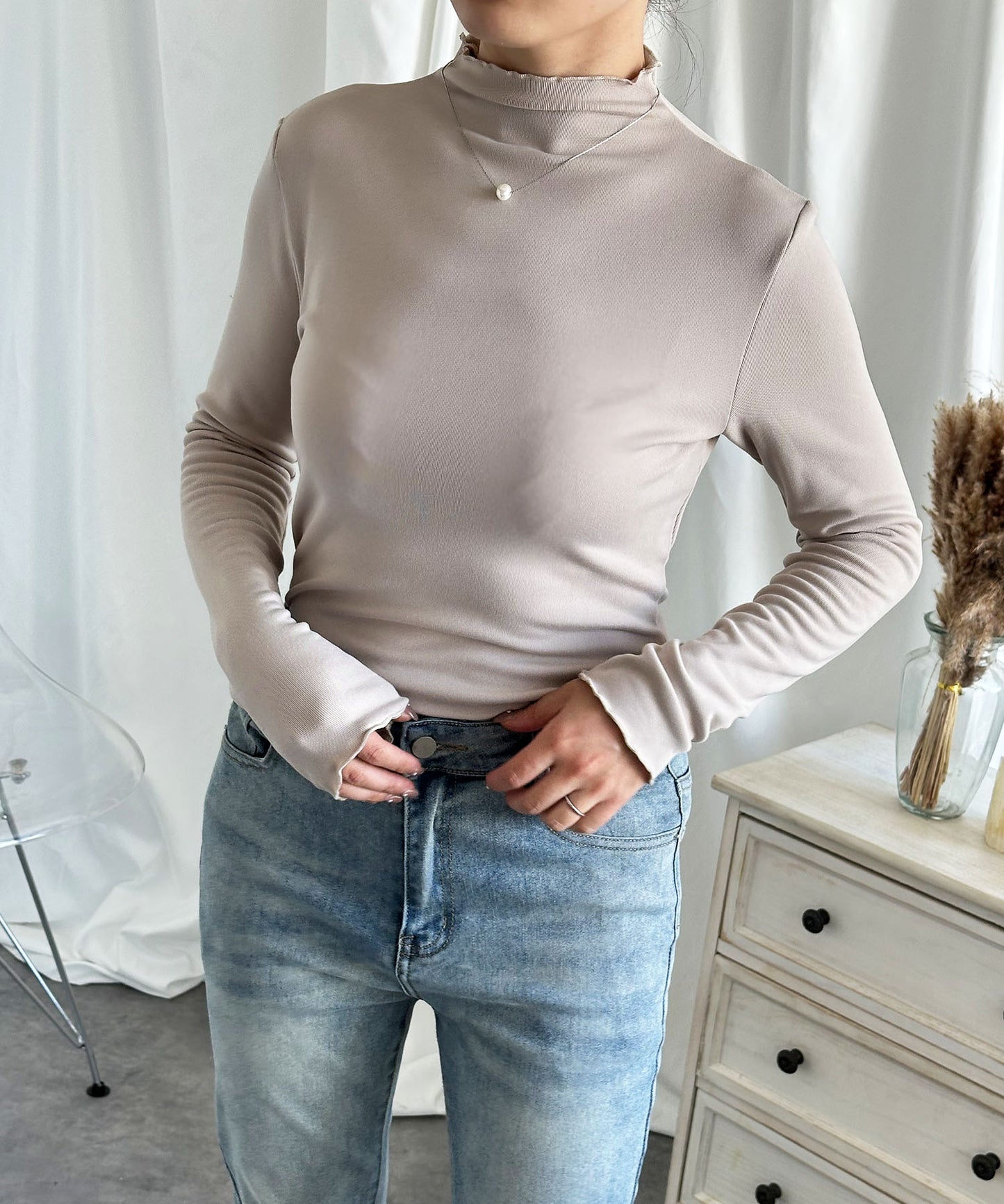 裏起毛・裏ボアヒートカットソー