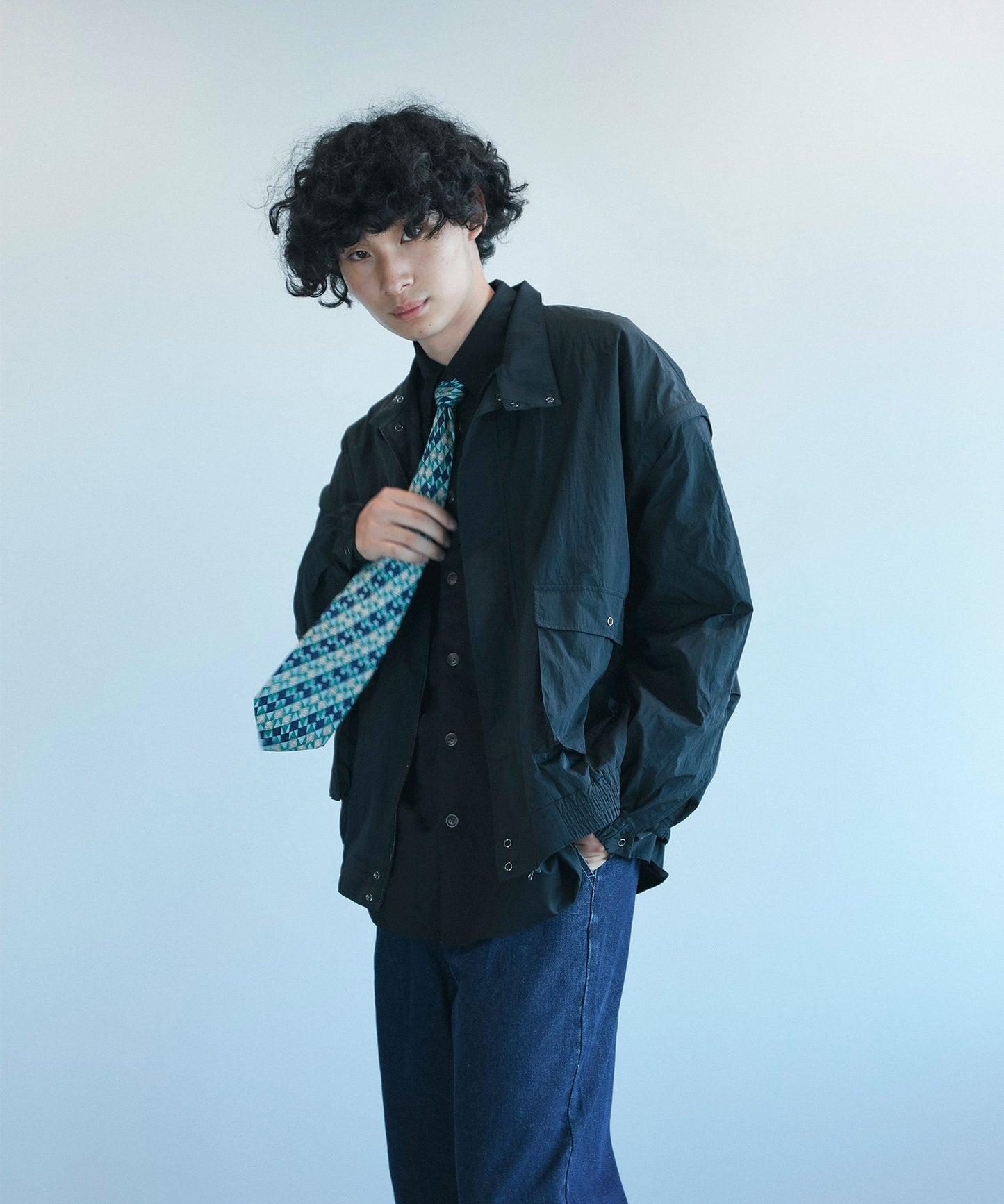 【aimoha Men's】2wayスタンドカラー ブルゾン