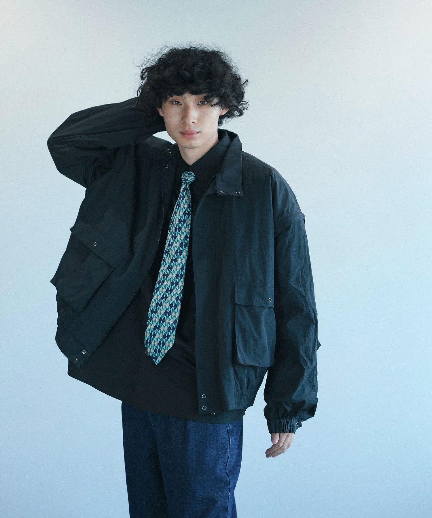 [aimoha Men's] 2way stand collar blouson