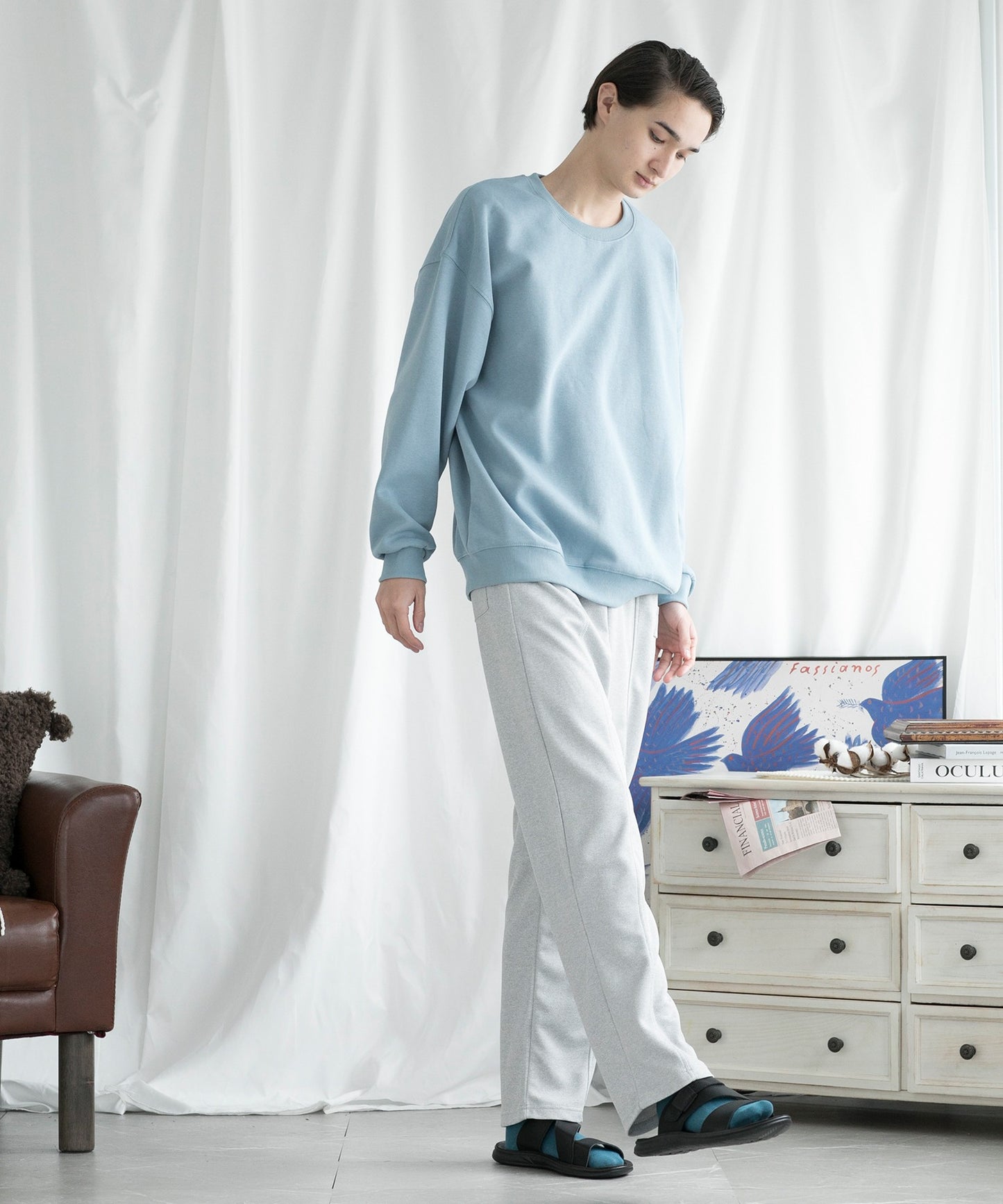 【aimoha MEN】SLIM FIT PULLOVER スリムフィットスウェット