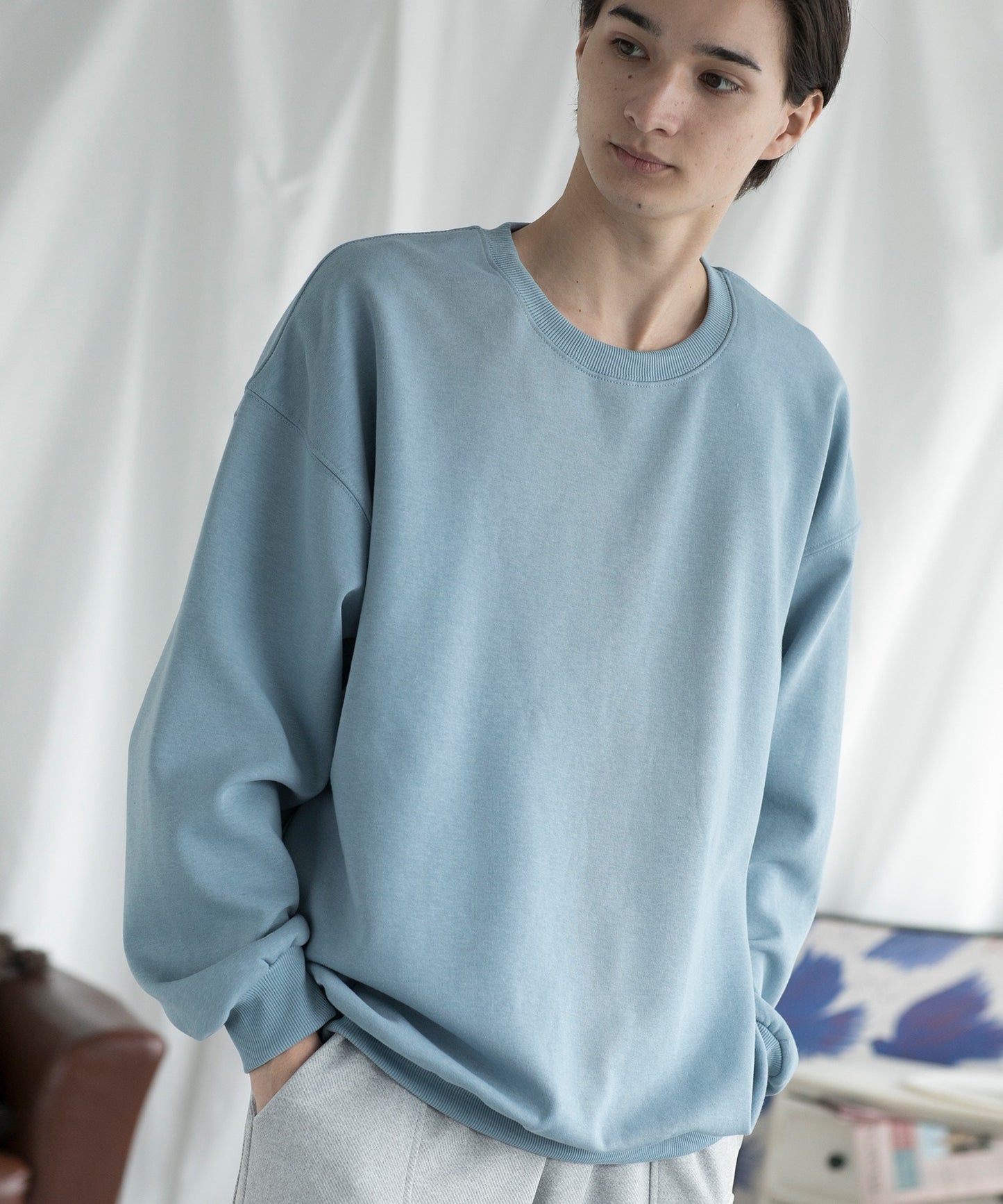 【aimoha MEN】SLIM FIT PULLOVER スリムフィットスウェット