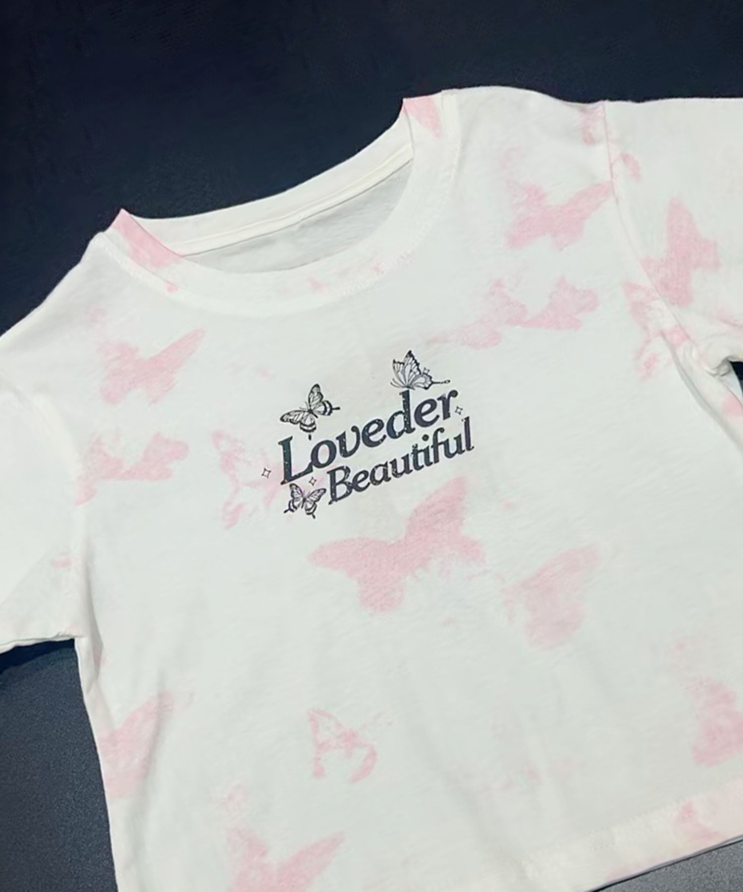 【aimoha KIDS】カジュアルプリントTシャツ-蝶- (SS)