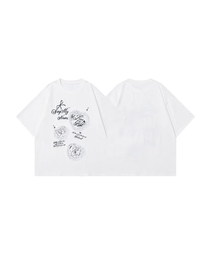HOOK for girls　レースフリルハート ビッグTシャツ (SS)