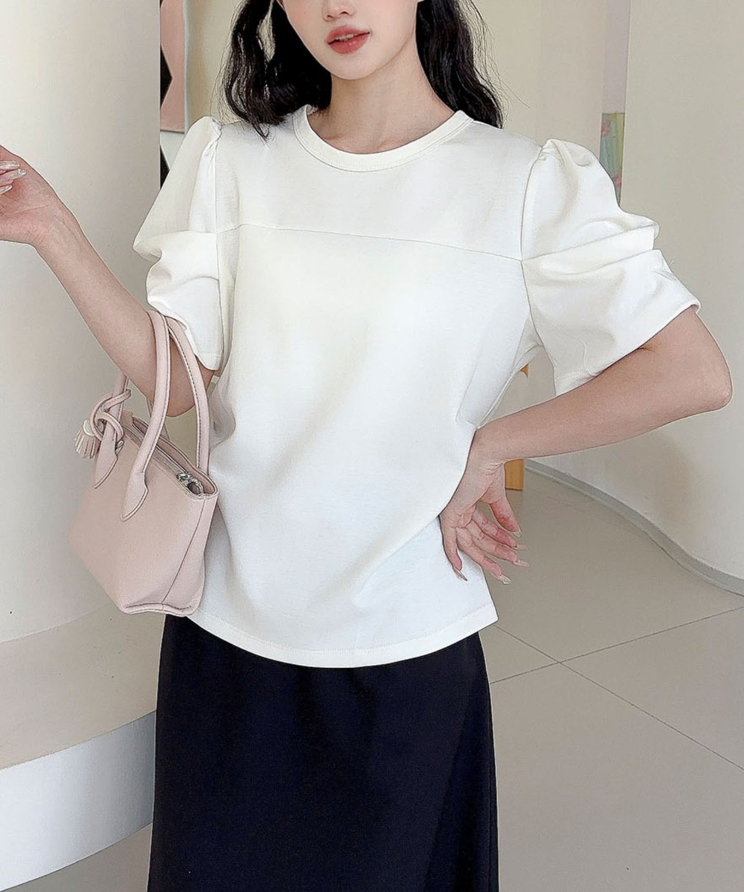 【Jasmine】パワショル切り替えTシャツ