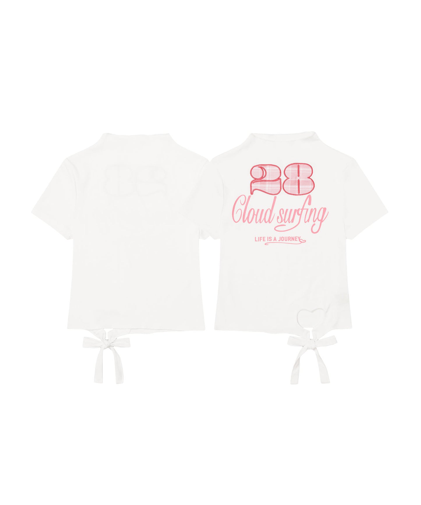 HOOK for girls　ガーリーカジュアルリボンTシャツ