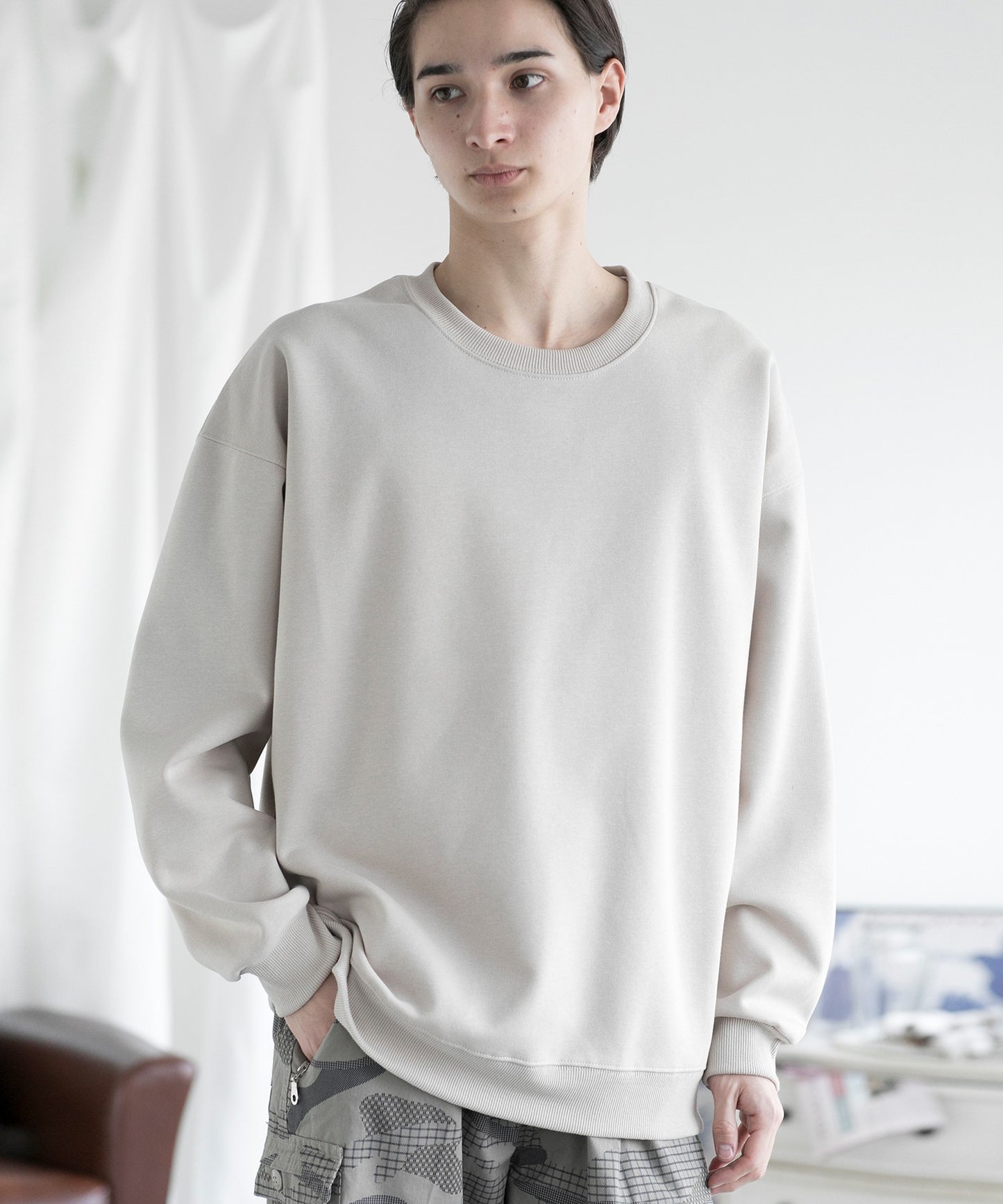 【aimoha MEN】SLIM FIT PULLOVER スリムフィットスウェット