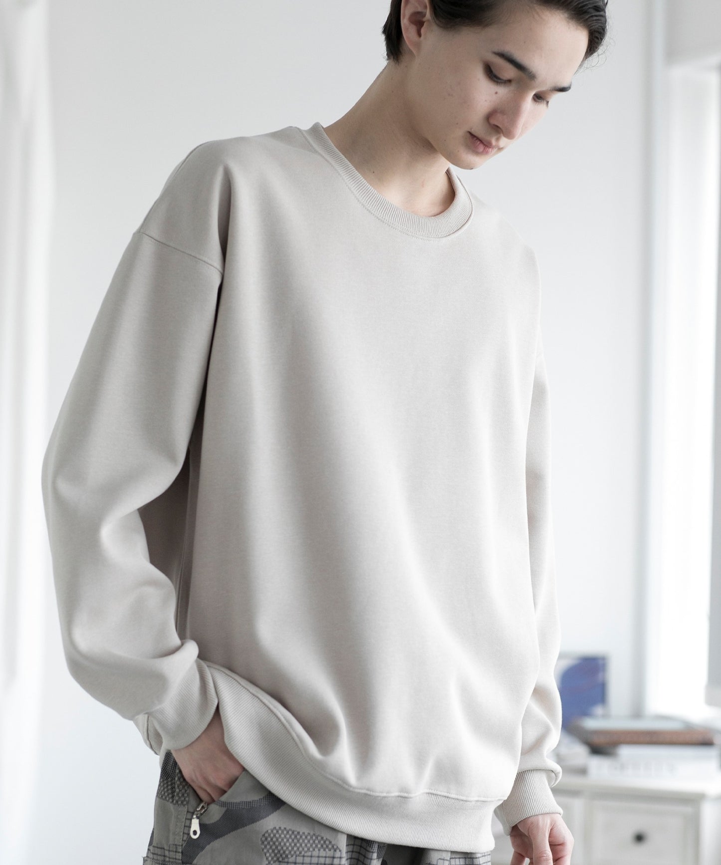 【aimoha MEN】SLIM FIT PULLOVER スリムフィットスウェット