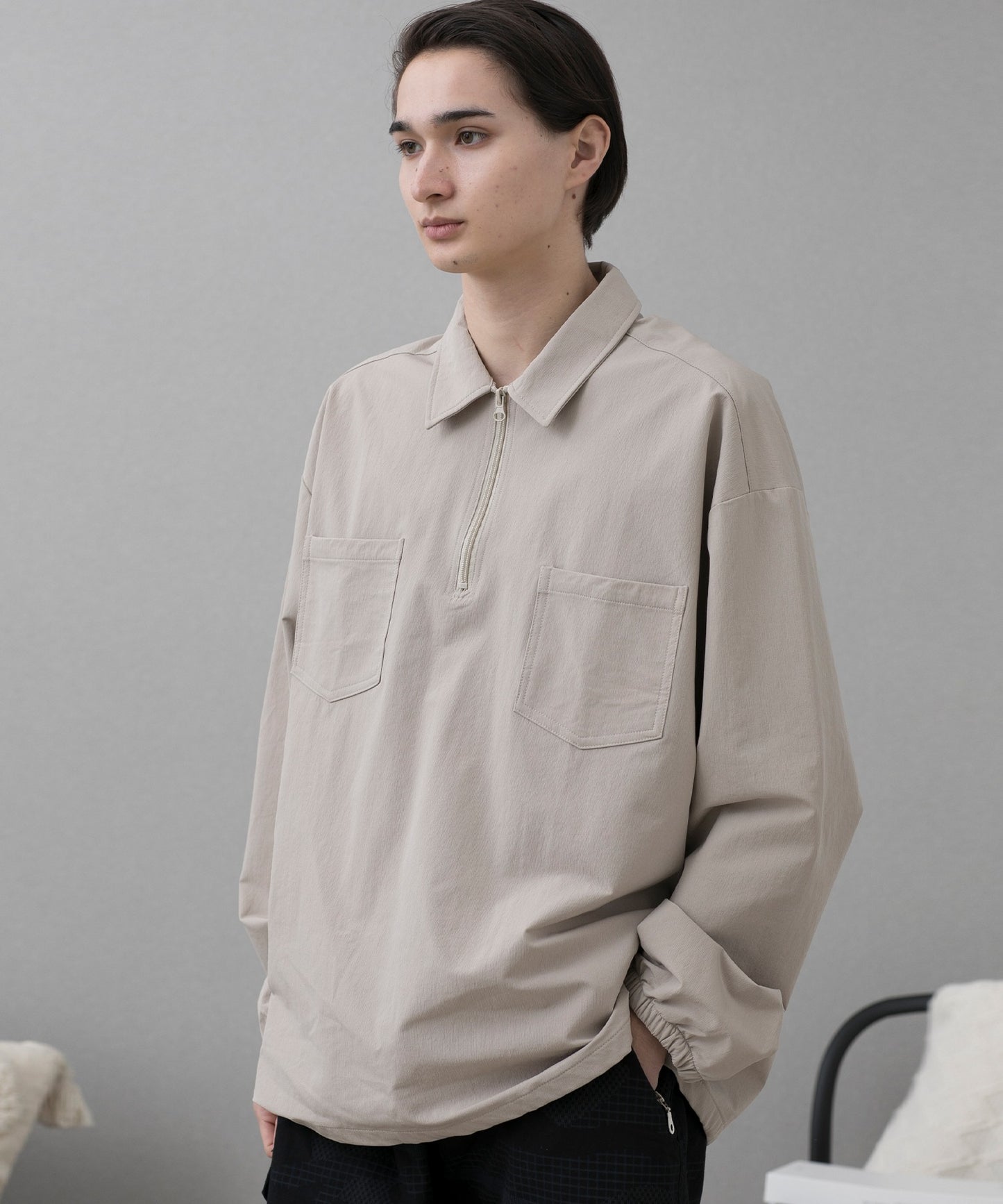 【aimoha MEN】FUNCTIONAL CPO SHIRT ファンクショナルCPOシャツ吸水速乾