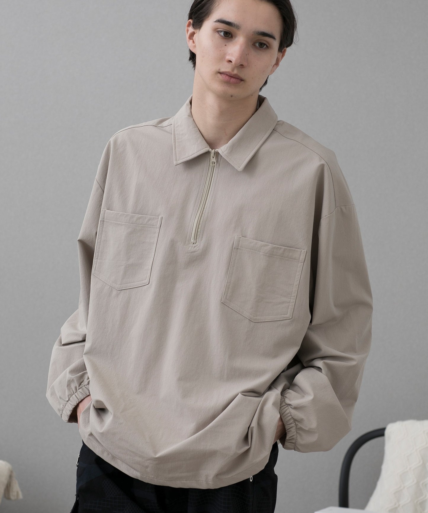 【aimoha MEN】FUNCTIONAL CPO SHIRT ファンクショナルCPOシャツ吸水速乾