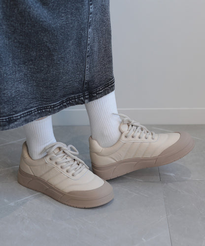 【shoes365】ステッチ飾り　厚底スニーカー