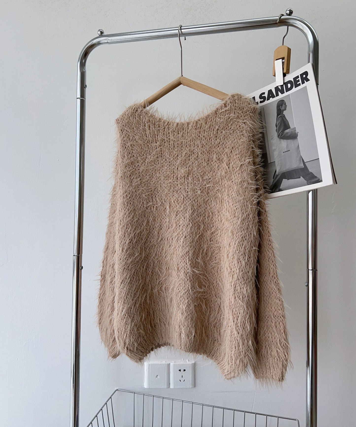 ゆる編みファーニットセーター